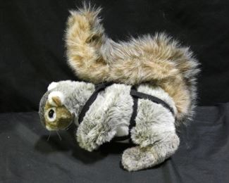 Hand Puppet Squirrel with Harness