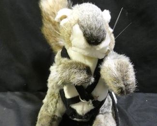 Hand Puppet Squirrel with Harness & O'Ring