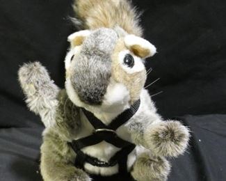Hand Puppet Squirrel with Harness & O'Ring