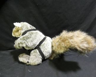 Hand Puppet Squirrel with Harness & O'Ring