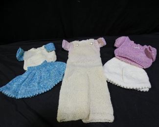 3 New Handmade Knit Doll Outfits