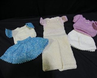 3 New Handmade Knit Doll Outfits