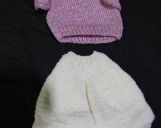 3 New Handmade Knit Doll Outfits