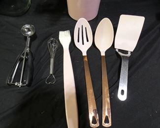 Pink Utensils, Holder & Breast Cancer Jar