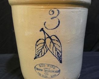 3 Gal. Red Wing Union Stoneware Co. Crock