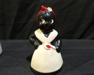 Vintage Salt & Shugars Mammy Salt, Miltkglass ++