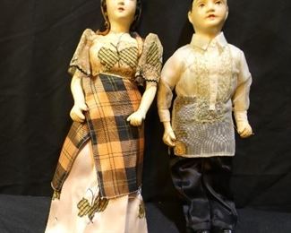 Vintage Man & Woman Philippine Dolls