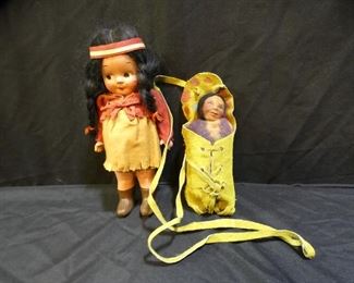 Vintage Native American Squaw & Papoose