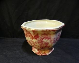 Hand Turned Cherry Bowl & Porcelain Planters