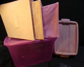 5 Pink Totes / Storage Containers
