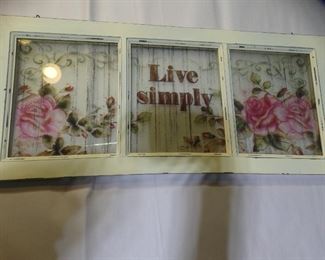 Home Decor - Live Simple Window Pane