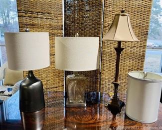 Collection of 3 Table Desk Lamps