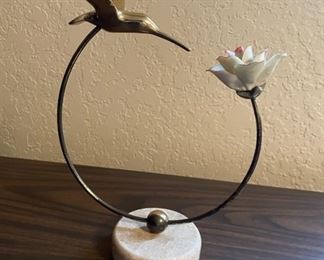 Gold Hummingbird Figurine