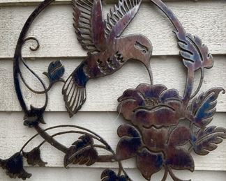 Outdoor hummingbird decor