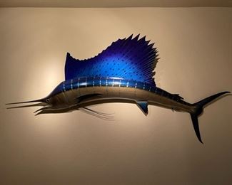 Large Mounted Swordfish Wall Decor