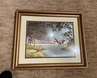 Framed Geese Art