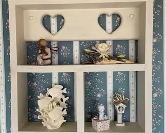 White hanging wall shelf