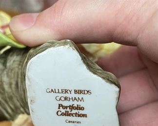 Stamp of Gorham yellow bird figurine