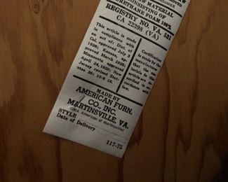 Vintage American of Martinsville Dining Set with Table Leaves