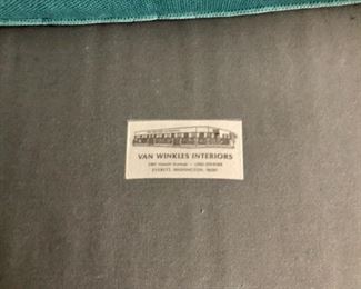 Blue Mid-Century Sectional - Van Winkles Interiors 