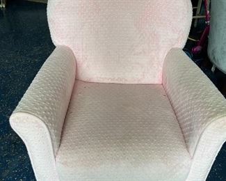 Chair Swivel Pink Chenille