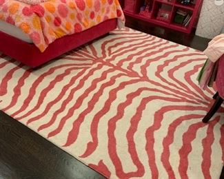Rug Pink Zebra Print