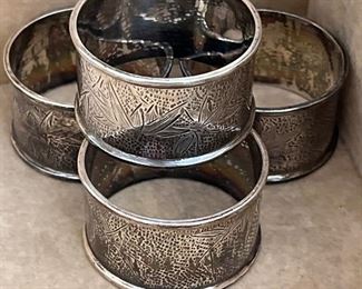 Napkin Rings marked Sterling