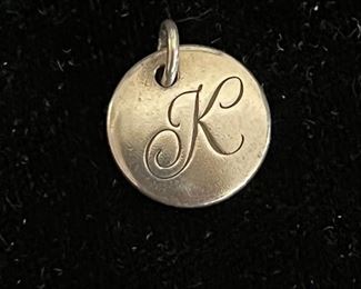 Tiffany & Co Sterling Initial Charm