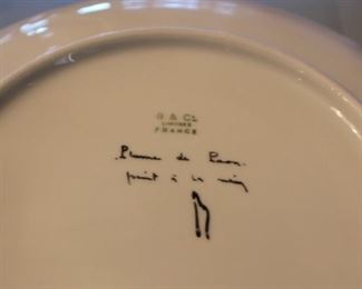 Back of Peacock Plates