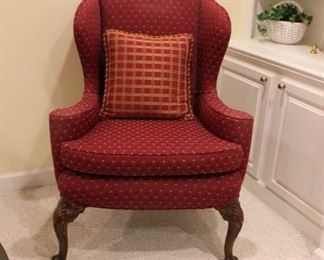 Wing Back Chair, Throw Pillow
