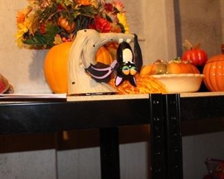 Pumpkins, Dishes, Halloween Items