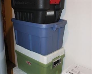 Storage containers and Coolers