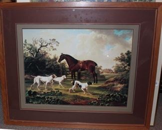 Framed Horse Estate Picture