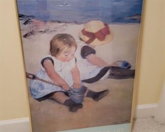 Children at Beach Framed Art