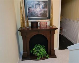 Fireplace Mantle, Art, Decorator Trees