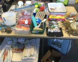 Kitchen utensils, vintage porcelain dish