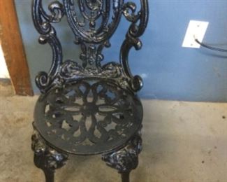 Vintage cast iron chair