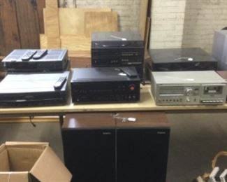 Turntables and music units and stereo equipment 