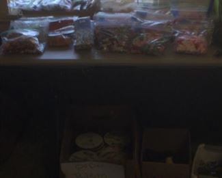 Dog bows and grooming supplies