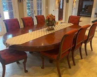 Custom made dining table and 12 chairs ( $ 3950 set )