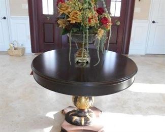 Gilted mahogany carved hall / entry table ( $ 450 )