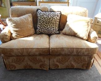 Pearson modern gold floral 62" loveseat ( $ 550 )