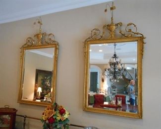 pair pagoda chippendale style wall mirrors ( $ 400 each )