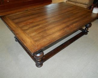 Distressed wood coffee table