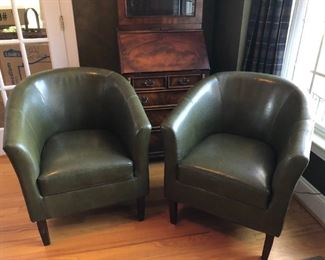 2 Leather Side Chairs