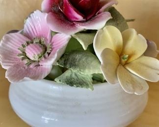 Crown China Porcelain Floral Arrangement, England