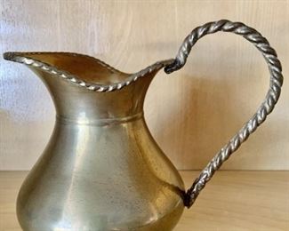 Solid Brass Pitcher from India