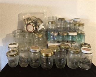 (38) Kerr & Ball Home Canning Jars with Lids