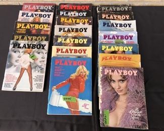 (19) Vintage (early 70's) Playboy Magazines