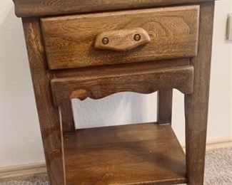 Vintage Wooden Night Stand is 30in Tall